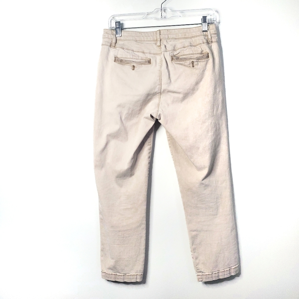 🖤4/30🖤Anthropologie Khaki Slim Cropped Chinos - Picture 4 of 4